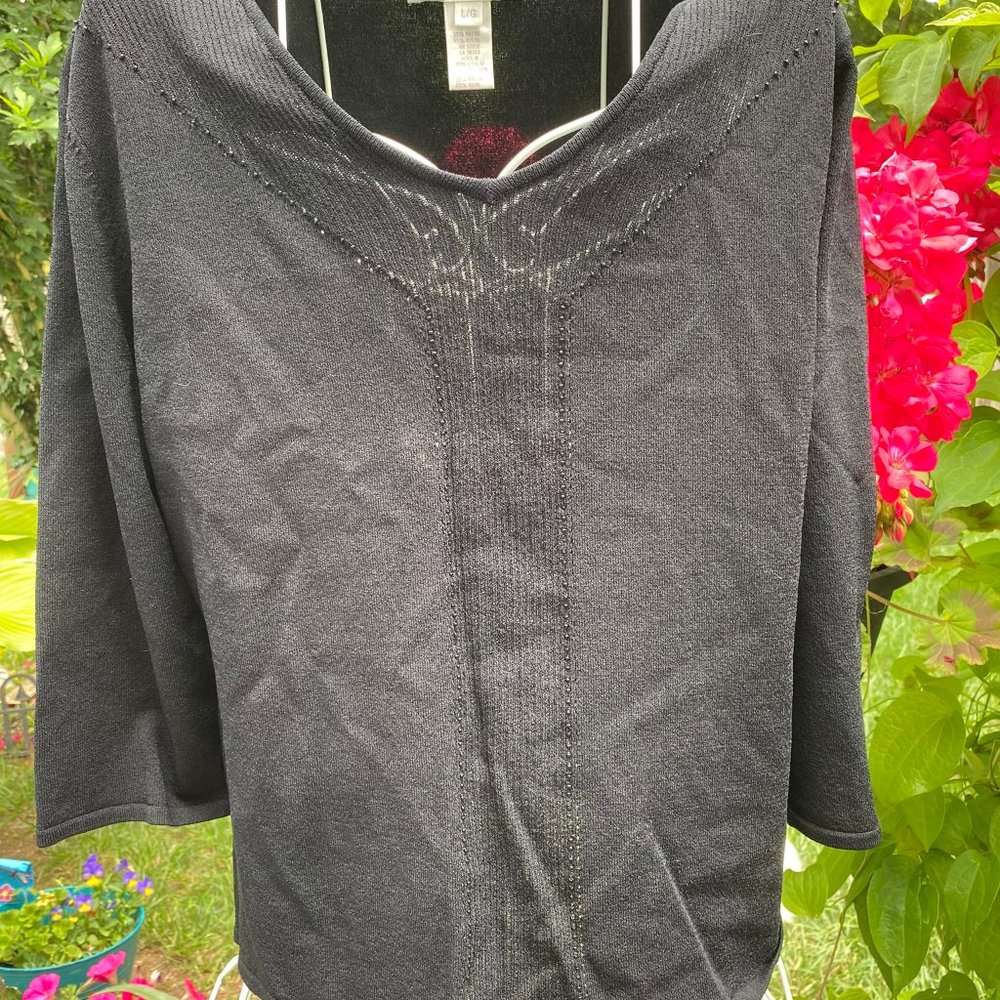 Black Jones New York knit top